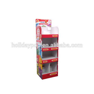 Reasonable acceptable price POS cardboard floor rack chocolate display stand